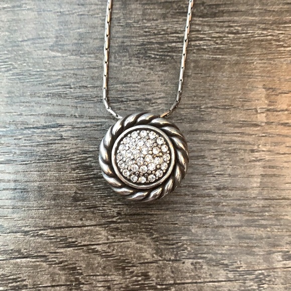 Brighton Jewelry - Brighton reversible gem/pearl circle rope necklace